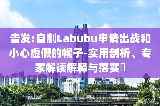 告發(fā):自制Labubu申請(qǐng)出戰(zhàn)和小心虛假的幌子-實(shí)用剖析、專家解讀解釋與落實(shí)?