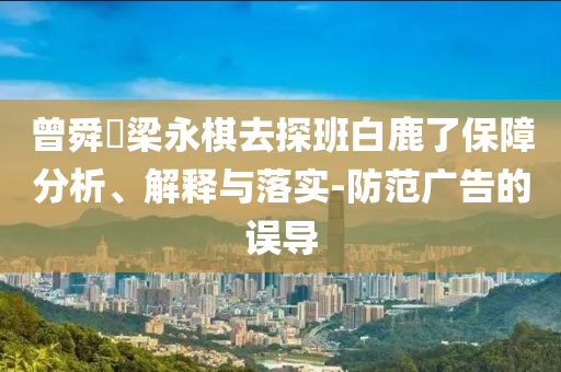 曾舜晞梁永棋去探班白鹿了保障分析、解釋與落實-防范廣告的誤導