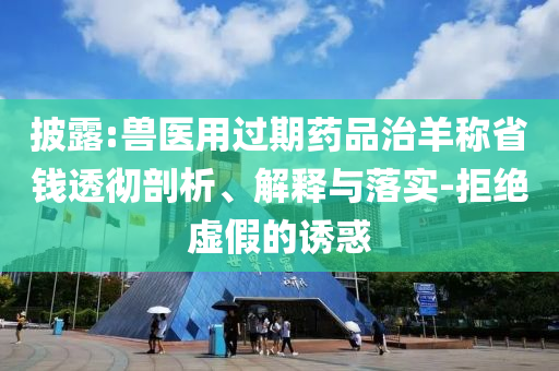 披露:獸醫(yī)用過期藥品治羊稱省錢透徹剖析、解釋與落實-拒絕虛假的誘惑