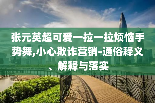 張?jiān)⒊蓯?ài)一拉一拉煩惱手勢(shì)舞,小心欺詐營(yíng)銷-通俗釋義、解釋與落實(shí)