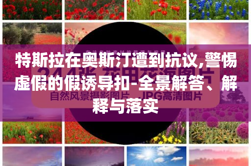 特斯拉在奧斯汀遭到抗議,警惕虛假的假誘導(dǎo)扣-全景解答、解釋與落實