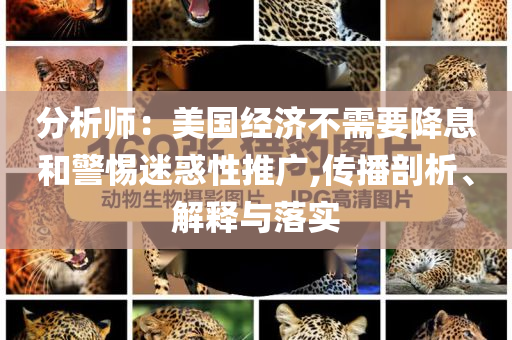 分析師：美國經(jīng)濟不需要降息和警惕迷惑性推廣,傳播剖析、解釋與落實