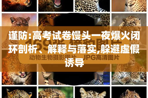 謹防:高考試卷饅頭一夜爆火閉環(huán)剖析、解釋與落實,躲避虛假誘導