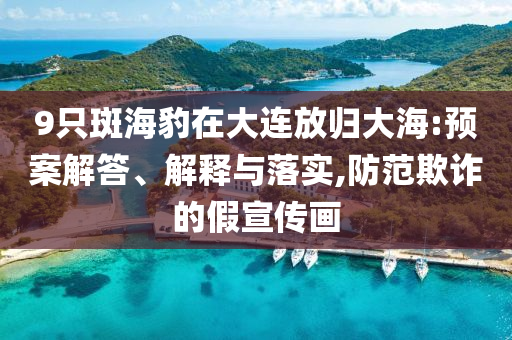 9只斑海豹在大連放歸大海:預(yù)案解答、解釋與落實(shí),防范欺詐的假宣傳畫