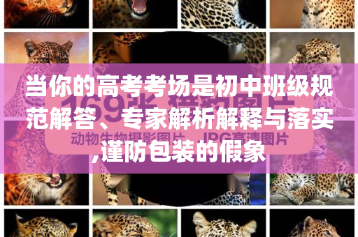 當(dāng)你的高考考場(chǎng)是初中班級(jí)規(guī)范解答、專家解析解釋與落實(shí),謹(jǐn)防包裝的假象