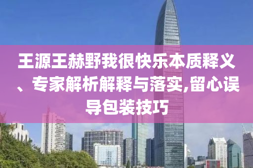 王源王赫野我很快樂本質(zhì)釋義、專家解析解釋與落實(shí),留心誤導(dǎo)包裝技巧