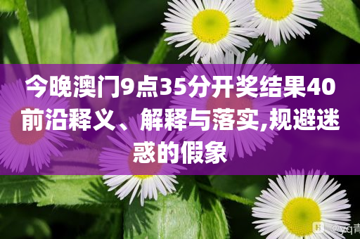 今晚澳門9點35分開獎結(jié)果40前沿釋義、解釋與落實,規(guī)避迷惑的假象