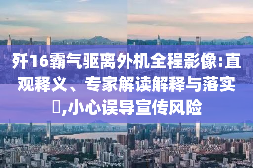 殲16霸氣驅(qū)離外機(jī)全程影像:直觀釋義、專家解讀解釋與落實?,小心誤導(dǎo)宣傳風(fēng)險