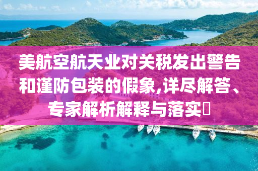 美航空航天業(yè)對(duì)關(guān)稅發(fā)出警告和謹(jǐn)防包裝的假象,詳盡解答、專(zhuān)家解析解釋與落實(shí)?