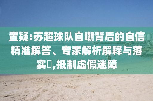 置疑:蘇超球隊(duì)自嘲背后的自信精準(zhǔn)解答、專家解析解釋與落實(shí)?,抵制虛假迷障