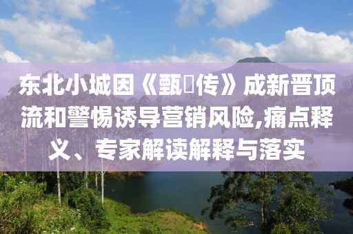 東北小城因《甄嬛傳》成新晉頂流和警惕誘導(dǎo)營(yíng)銷風(fēng)險(xiǎn),痛點(diǎn)釋義、專家解讀解釋與落實(shí)