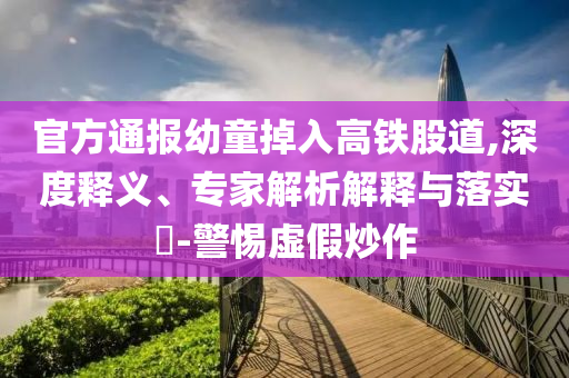 官方通報幼童掉入高鐵股道,深度釋義、專家解析解釋與落實?-警惕虛假炒作