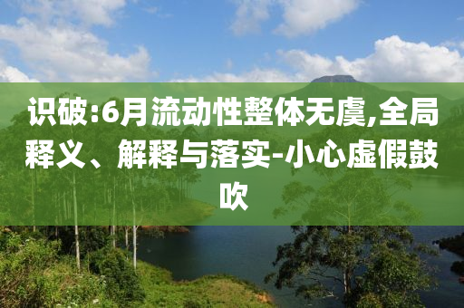 識(shí)破:6月流動(dòng)性整體無(wú)虞,全局釋義、解釋與落實(shí)-小心虛假鼓吹