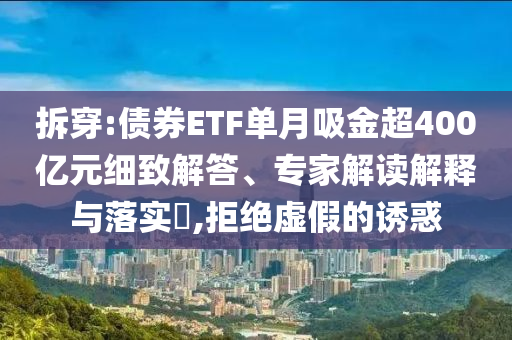 拆穿:債券ETF單月吸金超400億元細(xì)致解答、專家解讀解釋與落實(shí)?,拒絕虛假的誘惑