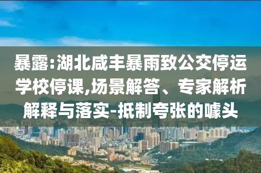 暴露:湖北咸豐暴雨致公交停運(yùn)學(xué)校停課,場(chǎng)景解答、專(zhuān)家解析解釋與落實(shí)-抵制夸張的噱頭