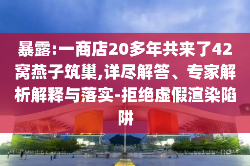 暴露:一商店20多年共來了42窩燕子筑巢,詳盡解答、專家解析解釋與落實-拒絕虛假渲染陷阱
