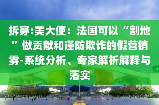 拆穿:美大使：法國可以“割地”做貢獻(xiàn)和謹(jǐn)防欺詐的假營銷霧-系統(tǒng)分析、專家解析解釋與落實(shí)