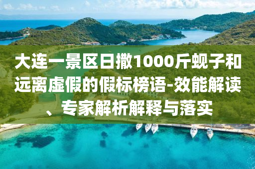 大連一景區(qū)日撒1000斤蜆子和遠(yuǎn)離虛假的假標(biāo)榜語(yǔ)-效能解讀、專家解析解釋與落實(shí)