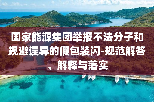 國家能源集團(tuán)舉報(bào)不法分子和規(guī)避誤導(dǎo)的假包裝閃-規(guī)范解答、解釋與落實(shí)