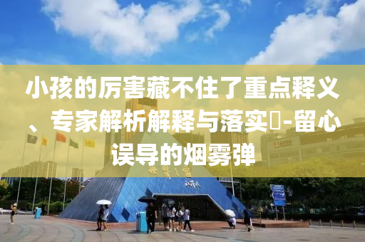 小孩的厲害藏不住了重點(diǎn)釋義、專家解析解釋與落實(shí)?-留心誤導(dǎo)的煙霧彈