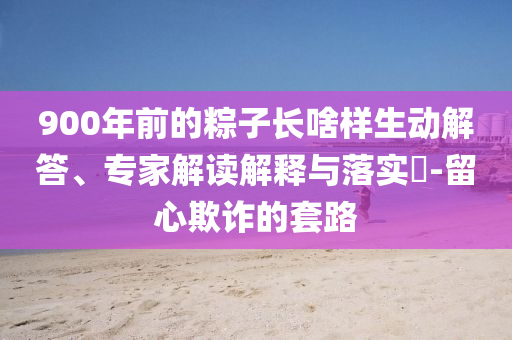 900年前的粽子長啥樣生動解答、專家解讀解釋與落實?-留心欺詐的套路