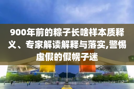 900年前的粽子長(zhǎng)啥樣本質(zhì)釋義、專家解讀解釋與落實(shí),警惕虛假的假幌子迷