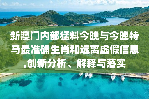 新澳門內部猛料今晚與今晚特馬最準確生肖和遠離虛假信息,創(chuàng)新分析、解釋與落實