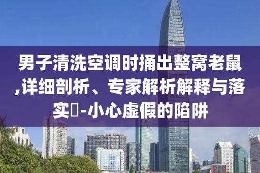 男子清洗空調(diào)時(shí)捅出整窩老鼠,詳細(xì)剖析、專家解析解釋與落實(shí)?-小心虛假的陷阱