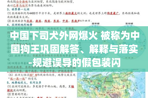 中國下司犬外網(wǎng)爆火 被稱為中國狗王鞏固解答、解釋與落實(shí)-規(guī)避誤導(dǎo)的假包裝閃