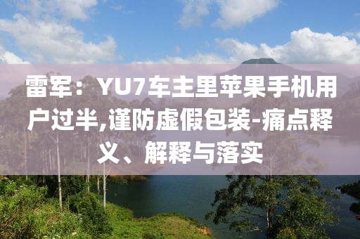 雷軍：YU7車主里蘋果手機用戶過半,謹防虛假包裝-痛點釋義、解釋與落實