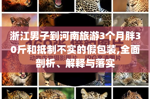浙江男子到河南旅游3個(gè)月胖30斤和抵制不實(shí)的假包裝,全面剖析、解釋與落實(shí)