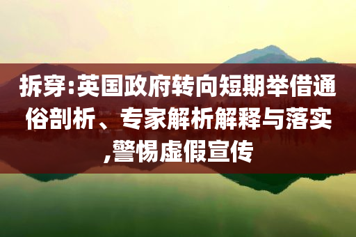 拆穿:英國政府轉(zhuǎn)向短期舉借通俗剖析、專家解析解釋與落實,警惕虛假宣傳