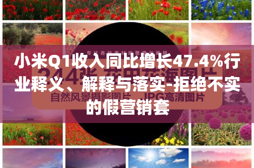 小米Q1收入同比增長47.4%行業(yè)釋義、解釋與落實-拒絕不實的假營銷套