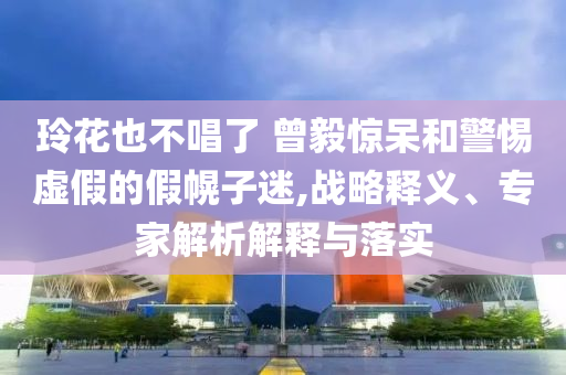 玲花也不唱了 曾毅驚呆和警惕虛假的假幌子迷,戰(zhàn)略釋義、專家解析解釋與落實(shí)