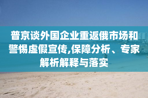 普京談外國企業(yè)重返俄市場和警惕虛假宣傳,保障分析、專家解析解釋與落實(shí)