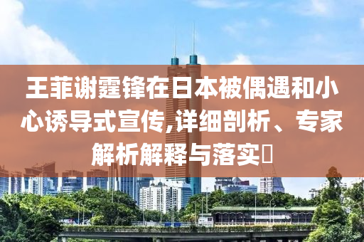 王菲謝霆鋒在日本被偶遇和小心誘導(dǎo)式宣傳,詳細(xì)剖析、專家解析解釋與落實(shí)?