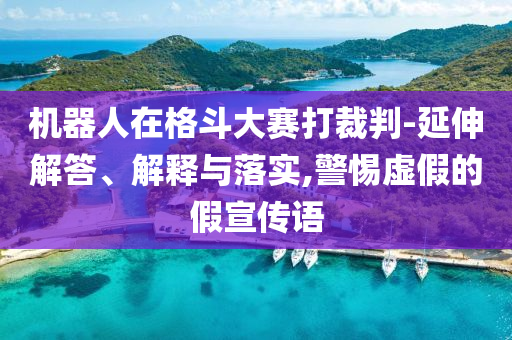 機(jī)器人在格斗大賽打裁判-延伸解答、解釋與落實(shí),警惕虛假的假宣傳語