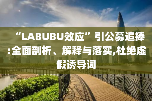 “LABUBU效應(yīng)”引公募追捧:全面剖析、解釋與落實(shí),杜絕虛假誘導(dǎo)詞