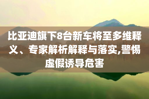 比亞迪旗下8臺新車將至多維釋義、專家解析解釋與落實(shí),警惕虛假誘導(dǎo)危害