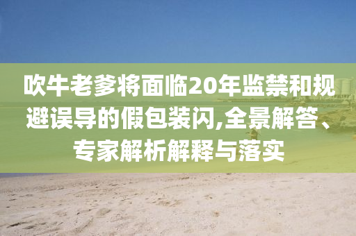 吹牛老爹將面臨20年監(jiān)禁和規(guī)避誤導(dǎo)的假包裝閃,全景解答、專家解析解釋與落實