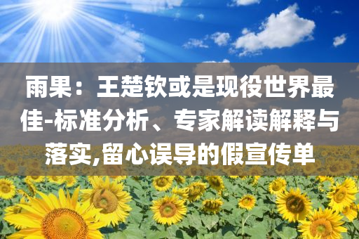 雨果：王楚欽或是現(xiàn)役世界最佳-標準分析、專家解讀解釋與落實,留心誤導(dǎo)的假宣傳單