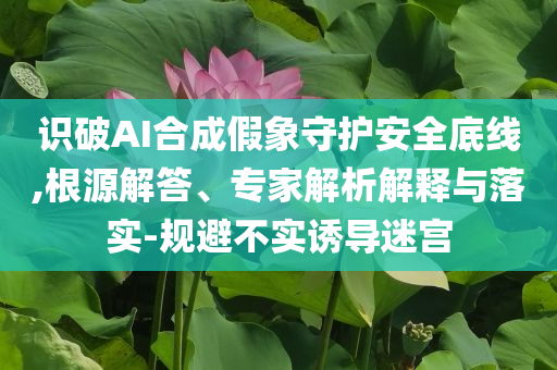 識(shí)破AI合成假象守護(hù)安全底線,根源解答、專家解析解釋與落實(shí)-規(guī)避不實(shí)誘導(dǎo)迷宮