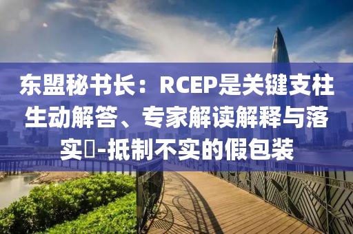 東盟秘書長：RCEP是關鍵支柱生動解答、專家解讀解釋與落實?-抵制不實的假包裝