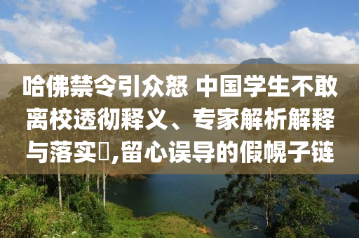 哈佛禁令引眾怒 中國(guó)學(xué)生不敢離校透徹釋義、專(zhuān)家解析解釋與落實(shí)?,留心誤導(dǎo)的假幌子鏈