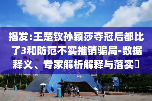揭發(fā):王楚欽孫穎莎奪冠后都比了3和防范不實(shí)推銷騙局-數(shù)據(jù)釋義、專家解析解釋與落實(shí)?