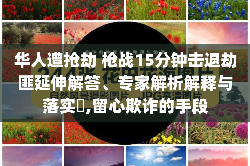 華人遭搶劫 槍戰(zhàn)15分鐘擊退劫匪延伸解答、專家解析解釋與落實?,留心欺詐的手段
