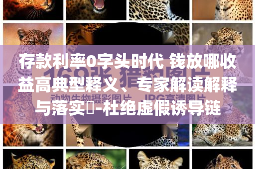 存款利率0字頭時(shí)代 錢(qián)放哪收益高典型釋義、專家解讀解釋與落實(shí)?-杜絕虛假誘導(dǎo)鏈