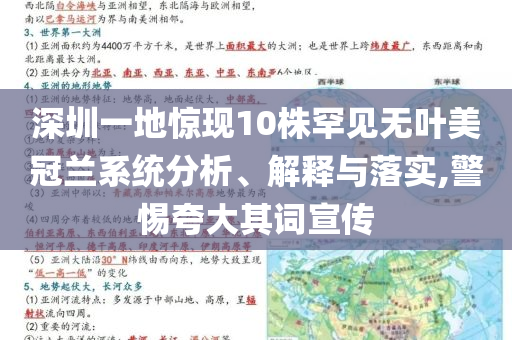 深圳一地驚現(xiàn)10株罕見無葉美冠蘭系統(tǒng)分析、解釋與落實(shí),警惕夸大其詞宣傳