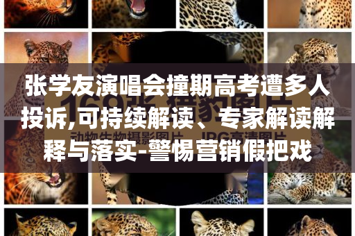 張學(xué)友演唱會(huì)撞期高考遭多人投訴,可持續(xù)解讀、專家解讀解釋與落實(shí)-警惕營(yíng)銷假把戲