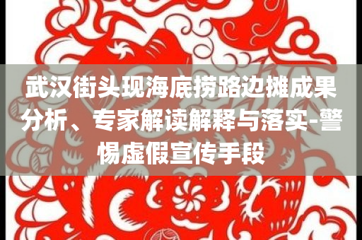 武漢街頭現(xiàn)海底撈路邊攤成果分析、專家解讀解釋與落實(shí)-警惕虛假宣傳手段